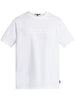 T-shirt bianca logo rilievo