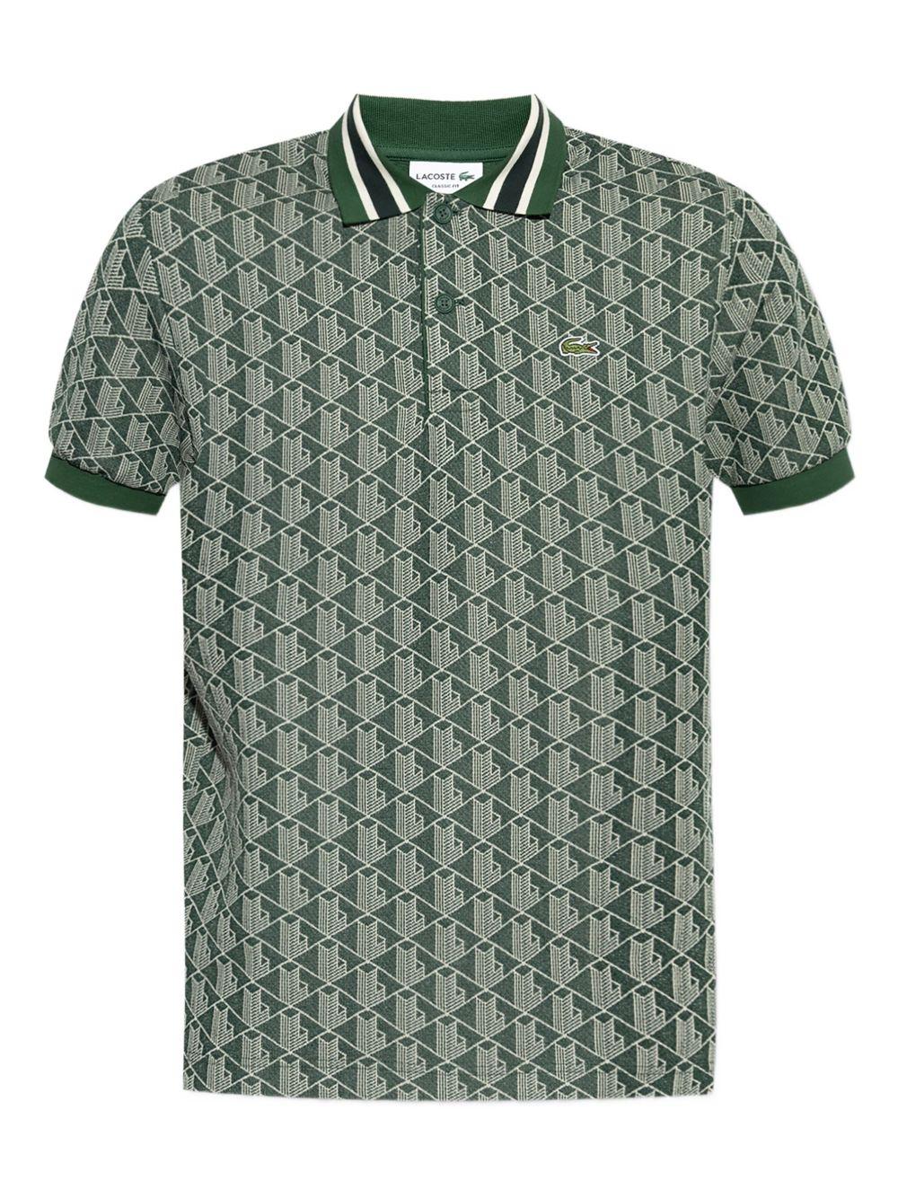 Polo in piqué con stampa geometrica DH1417 D1R LACOSTE 