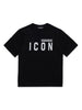 T-shirt nera logo icon