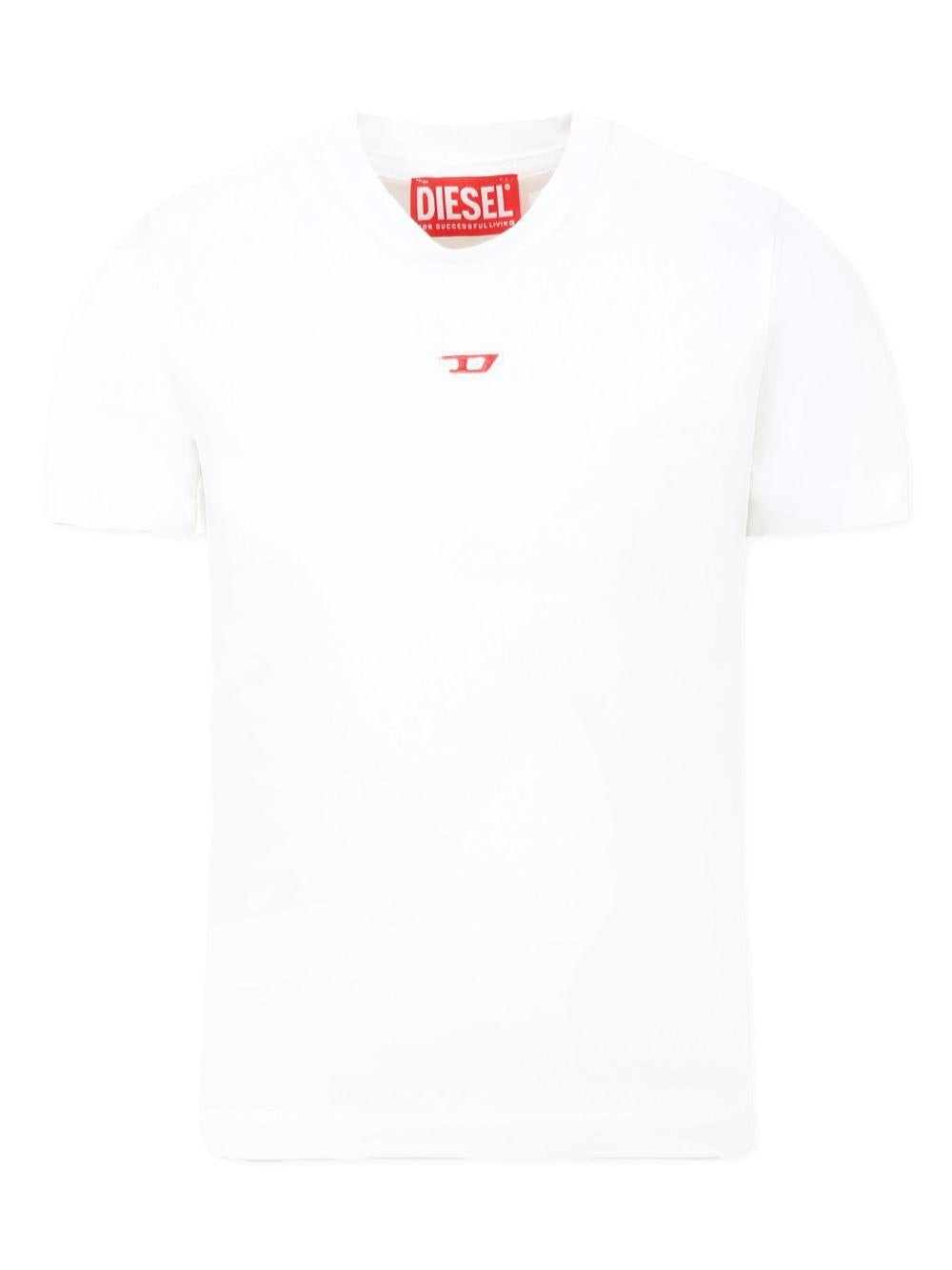 T-shirt bianca ricamo D