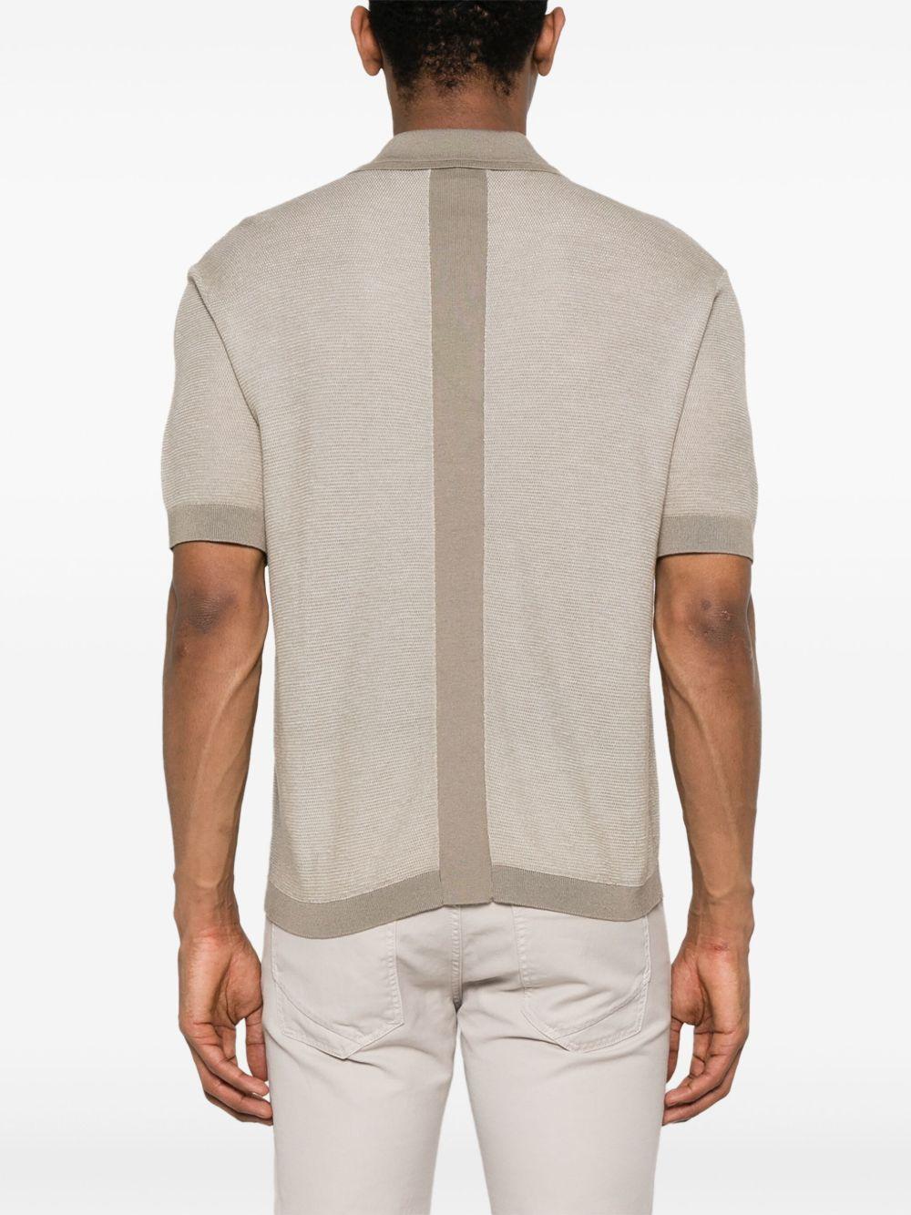 Polo biege in maglia