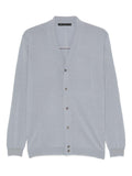 Light blue fine knit cardigan with V-neck