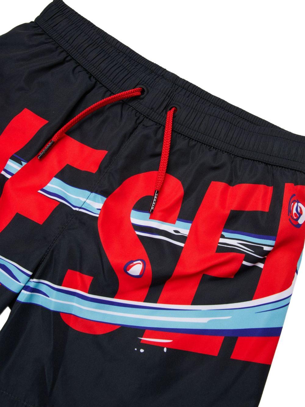 Costume boxer in poliestere con cordoncino J02712KXBTG K900 DIESEL KIDS 