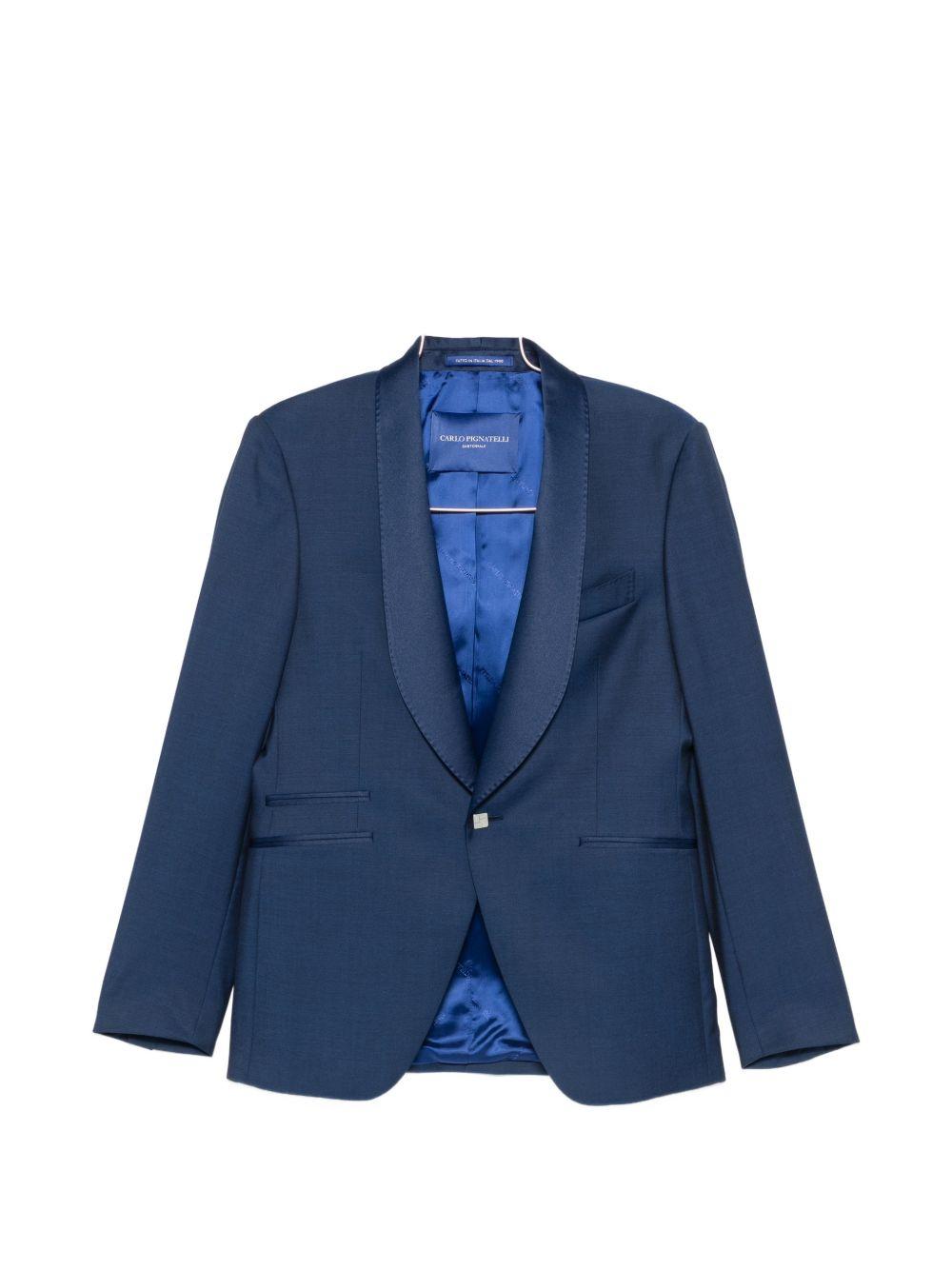 693 Abito Blu C/sciallato Ad 1 Bottone 44UU835L107367 BLU CARLO PIGNATELLI 