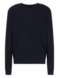 Blue waffle knit sweater