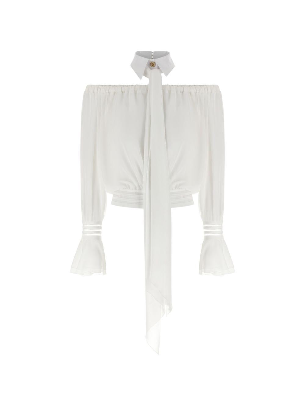 Blusa in poliestere con spalle scoperte CA13561E2 X88 ELISABETTA FRANCHI 