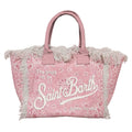 Borsa mare in cotone con frange