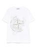 T-shirt bianca logo compass frontale