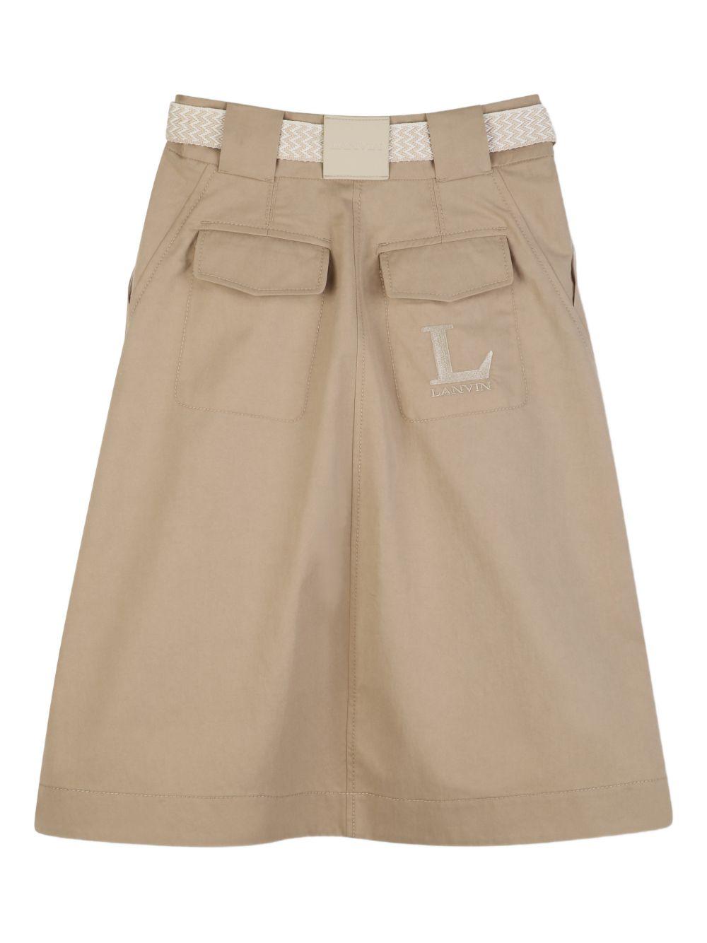 Gonna con cintura intrecciata N30351 209 LANVIN KIDS 