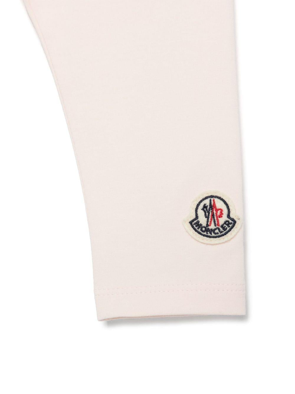 Leggins rosa logo patch logo ricamo 9518H0000289AUM 529 MONCLER KIDS 