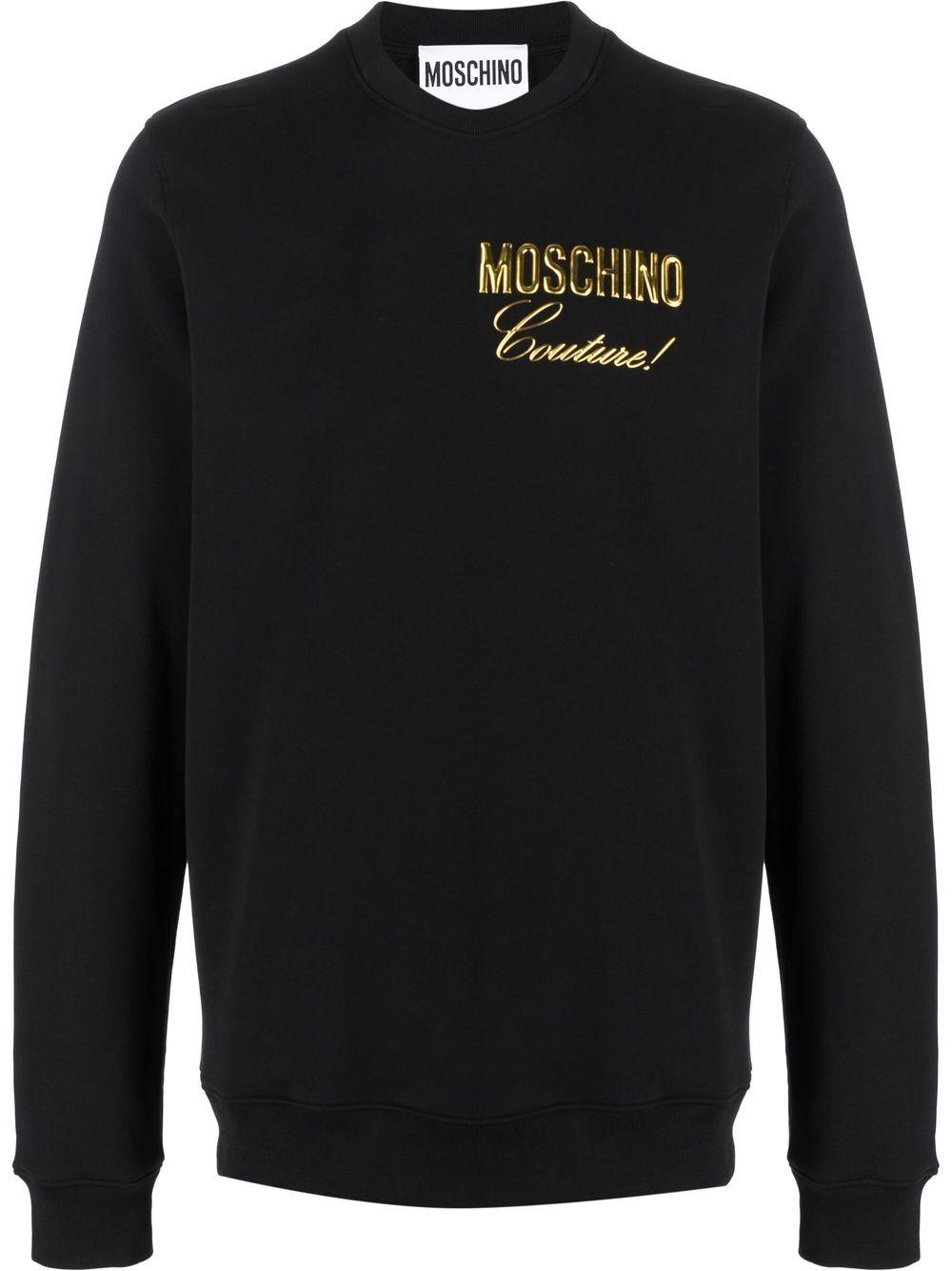 Felpa nero logo petto A17857228 2555 MOSCHINO COUT 