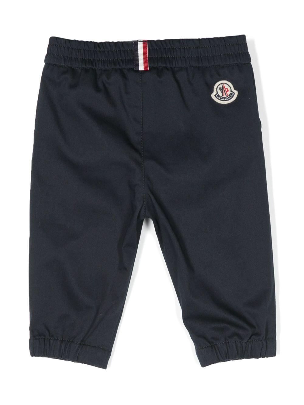 Pantatuta blu neonato patch retro 9512A00001597G4 744 MONCLER KIDS 