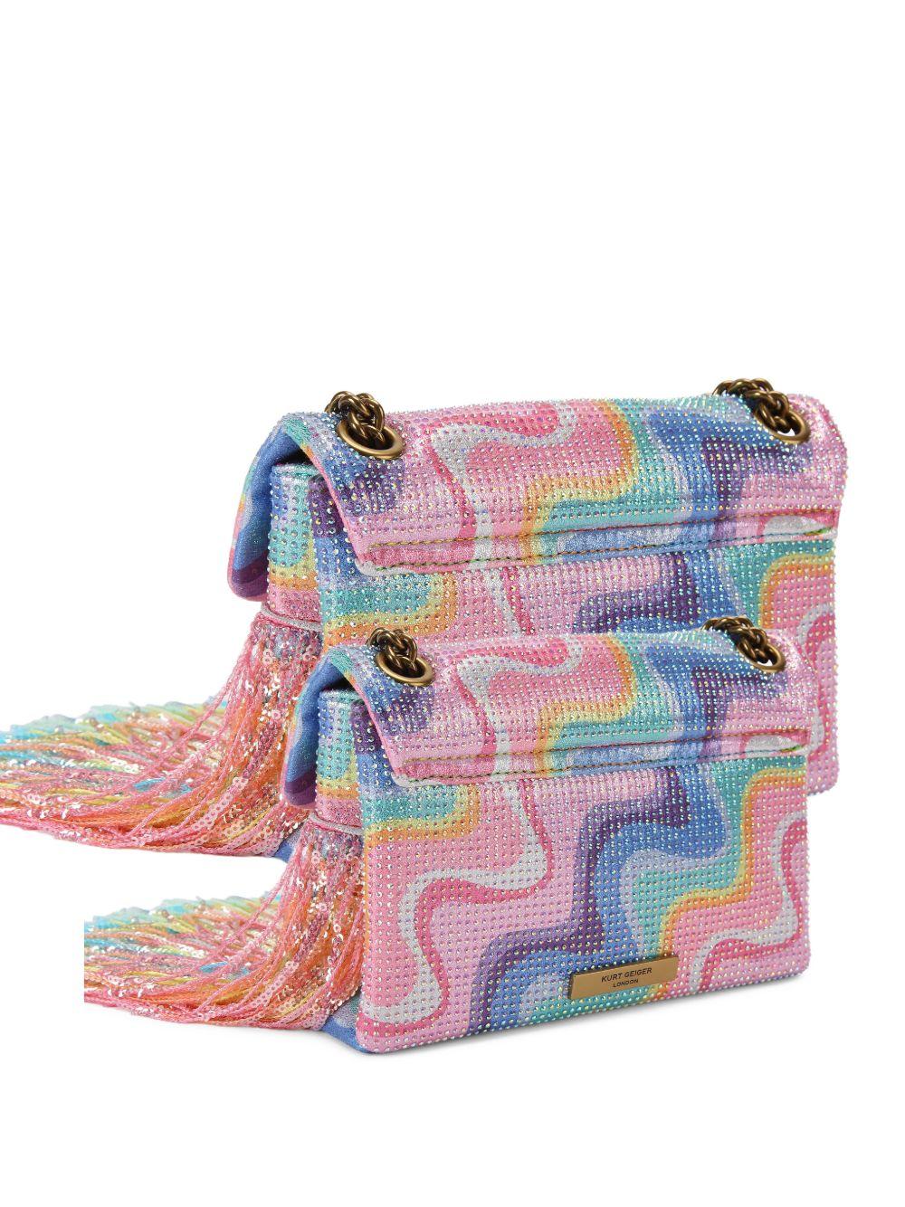 Clutch con paillettes multicolor e frange 5020169 689 KURT GEIGER 