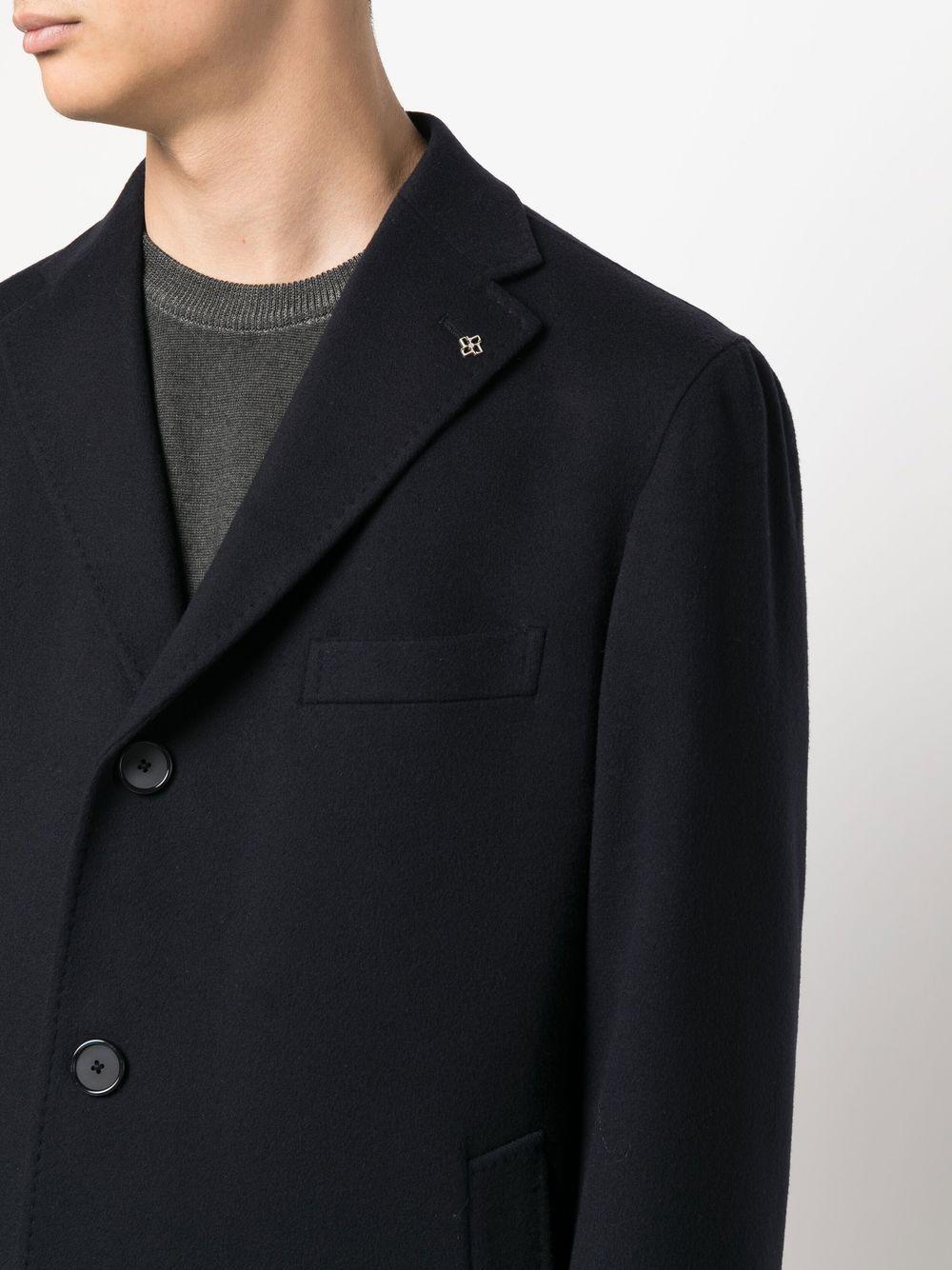 Cappotto monopetto sartoriale blu