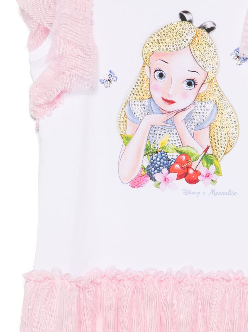 Abito Alice bianco e rosa in tulle