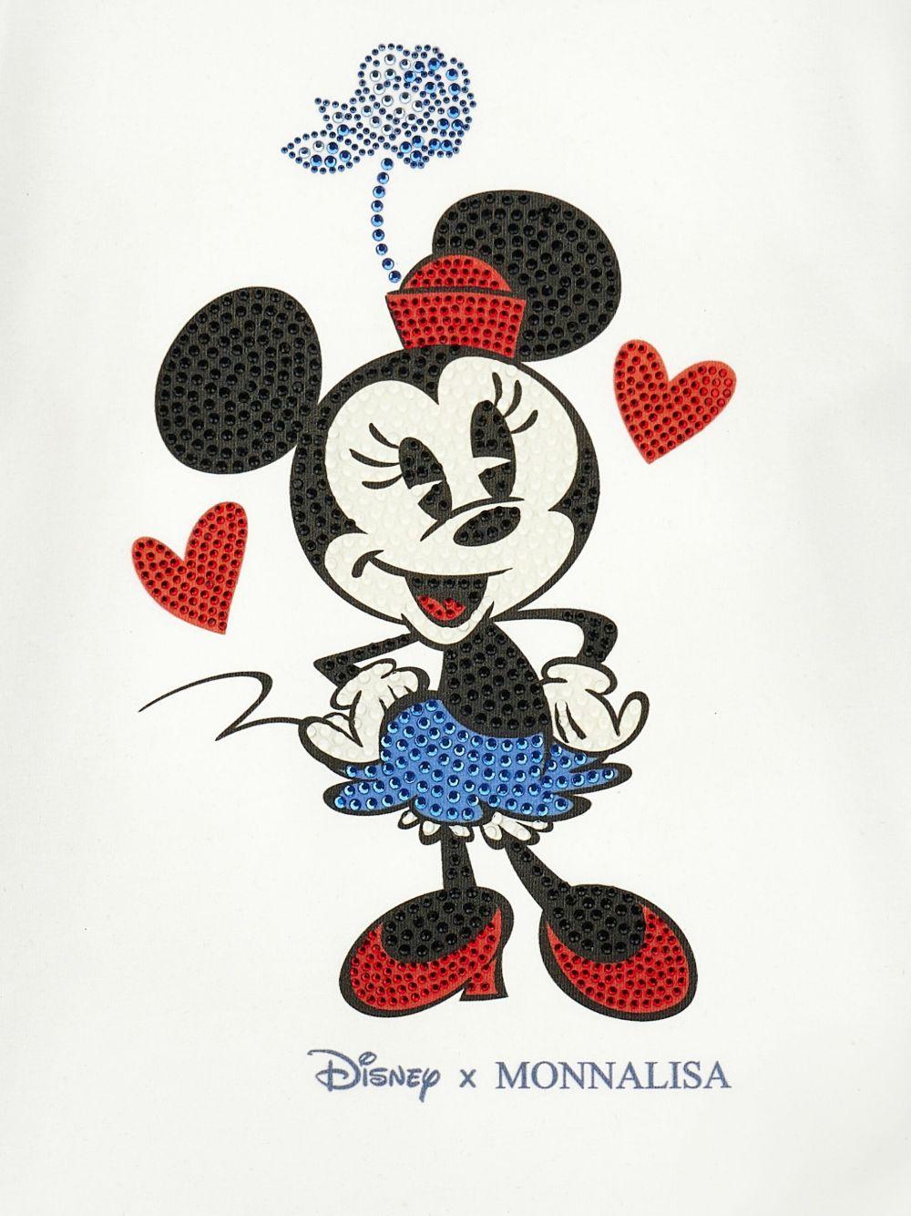 Top Bianco con Grafica Minnie e Motivo a Cuore 19F6086003 0001 MONNALISA KIDS 