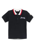 Blue baby polo shirt with embroidered logo
