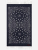 Telo mare Foutas blu con jacquard bandana