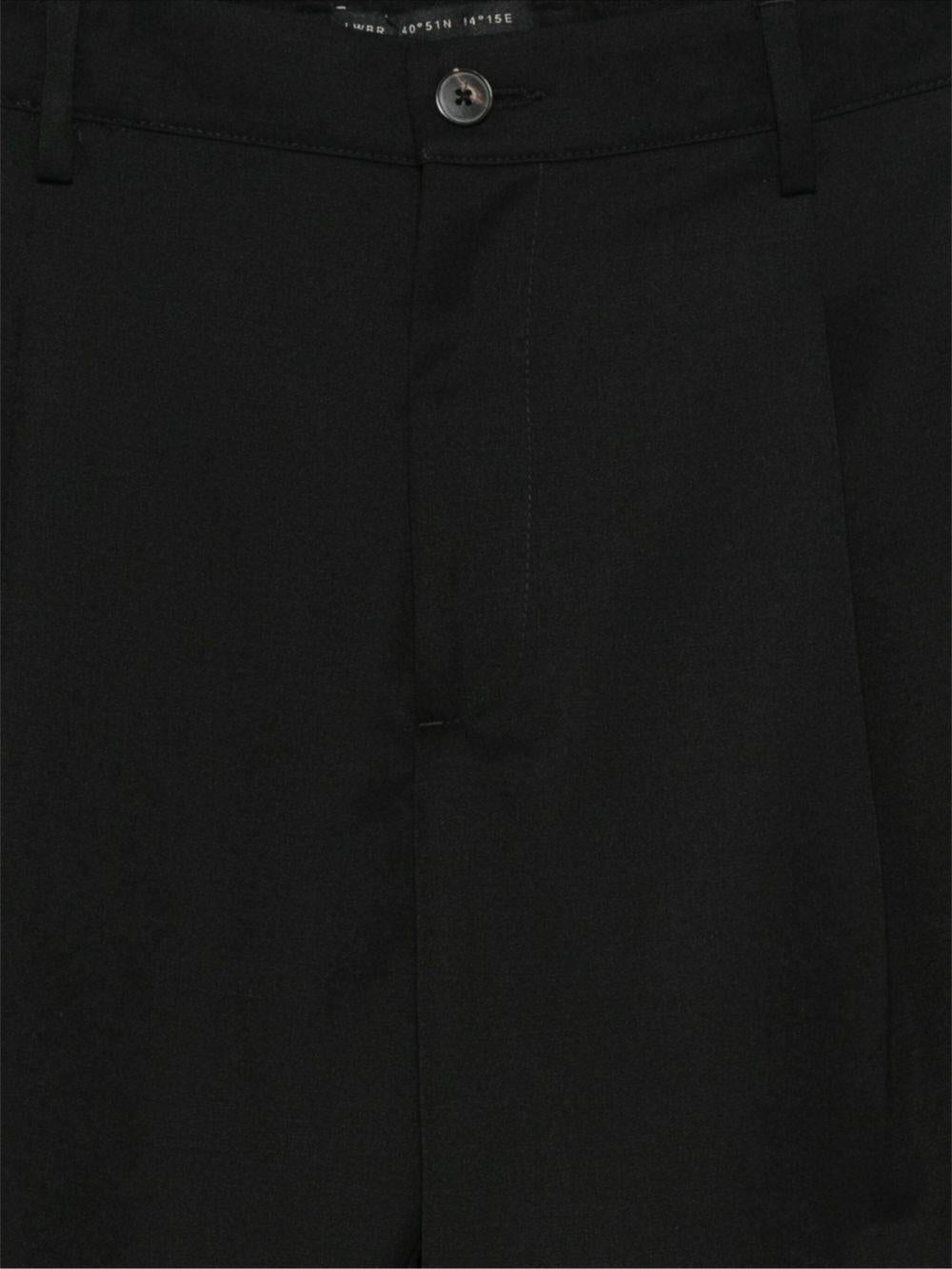 Pantaloni Neri Plissettati con Tasche L1PFW25266942 D001 LOW BRAND 