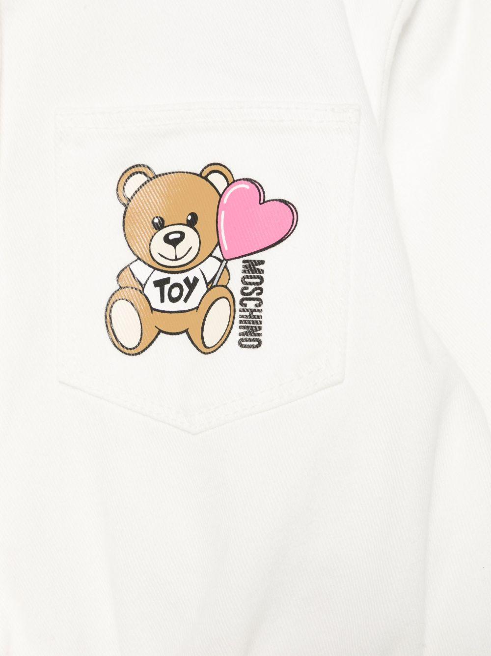 Giubbino bianco mini Teddy heart
