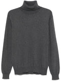 Grey turtleneck with plaque on the back