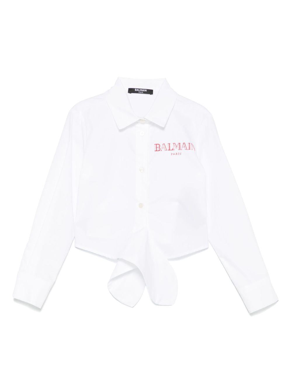 Camicia bianca ricamo petto