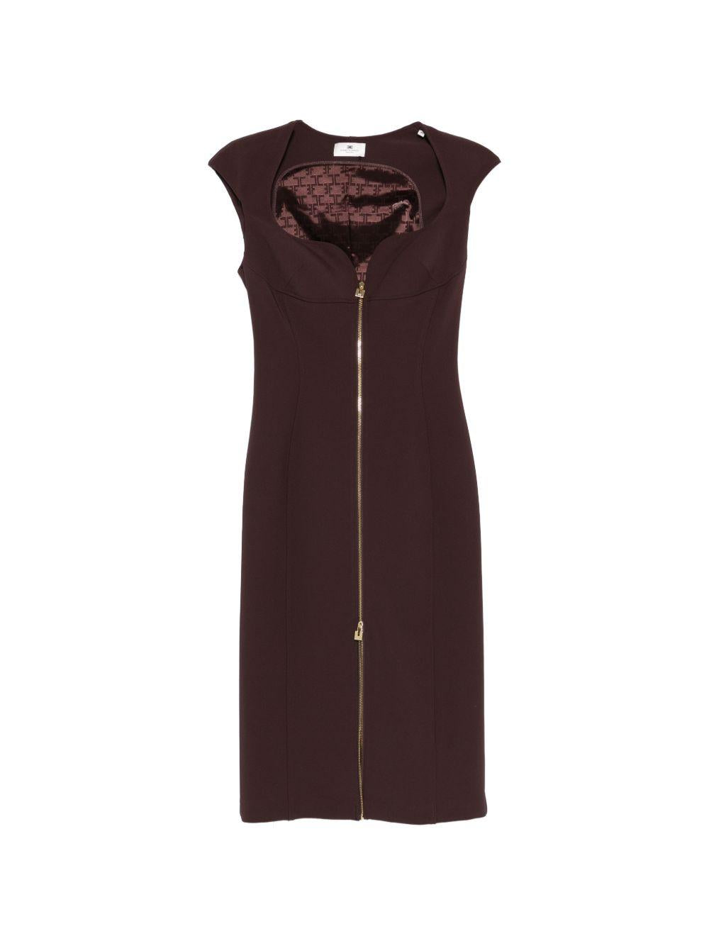 Abito midi aderente con zip integrale AB90061E2 644 ELISABETTA FRANCHI 