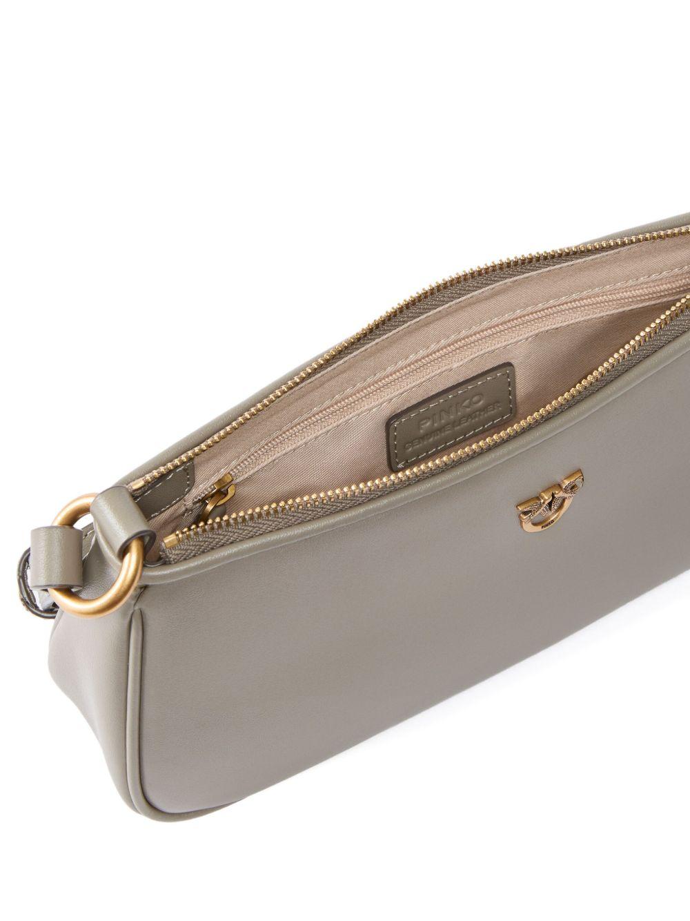 Borsa  donna noce  in pelle half moon horizontal 105069A0QO I68Q PINKO 