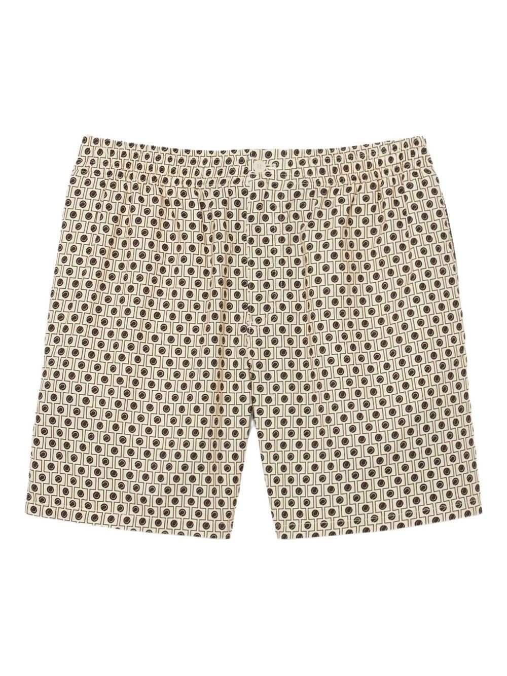 Bermuda in cotone organico stampa geometrica GH0748 78I LACOSTE 