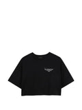 T-shirt cropped con logo