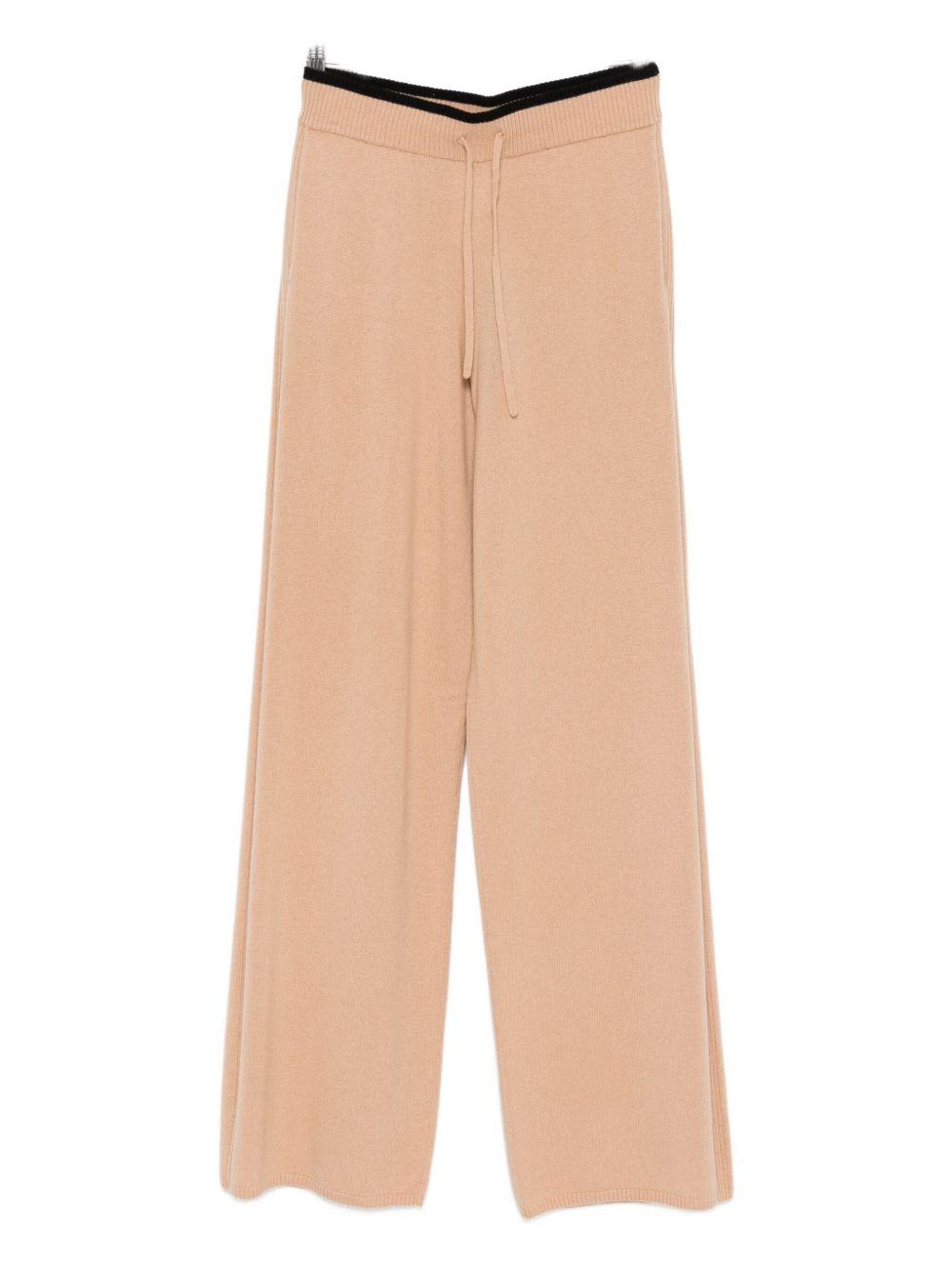 Pantaloni beige in maglia 105490A2Q9 C65 PINKO 