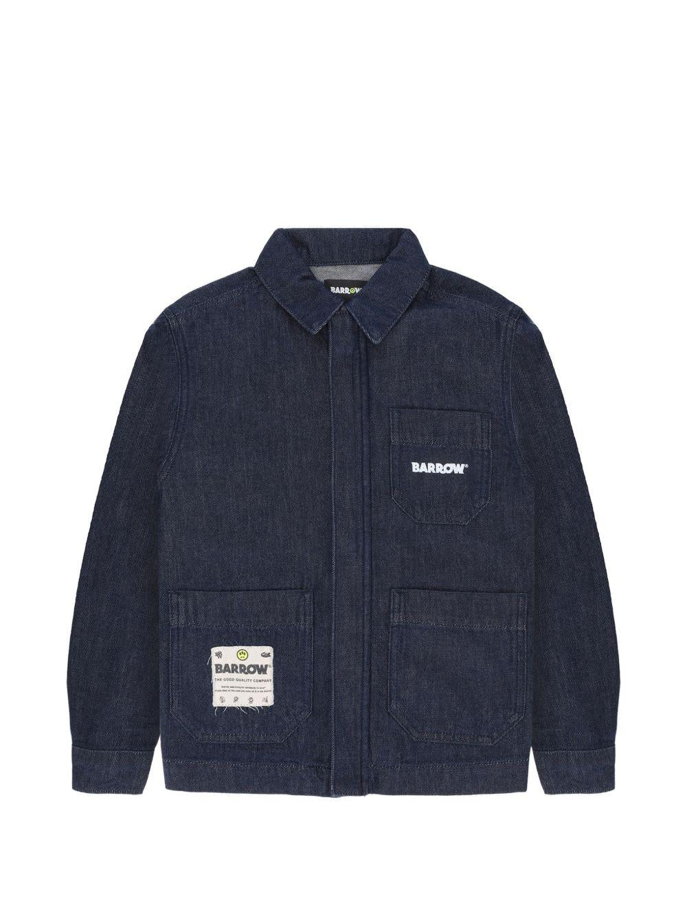 Giacca in denim con zip S6BKJUJK172 126 BARROW KIDS 