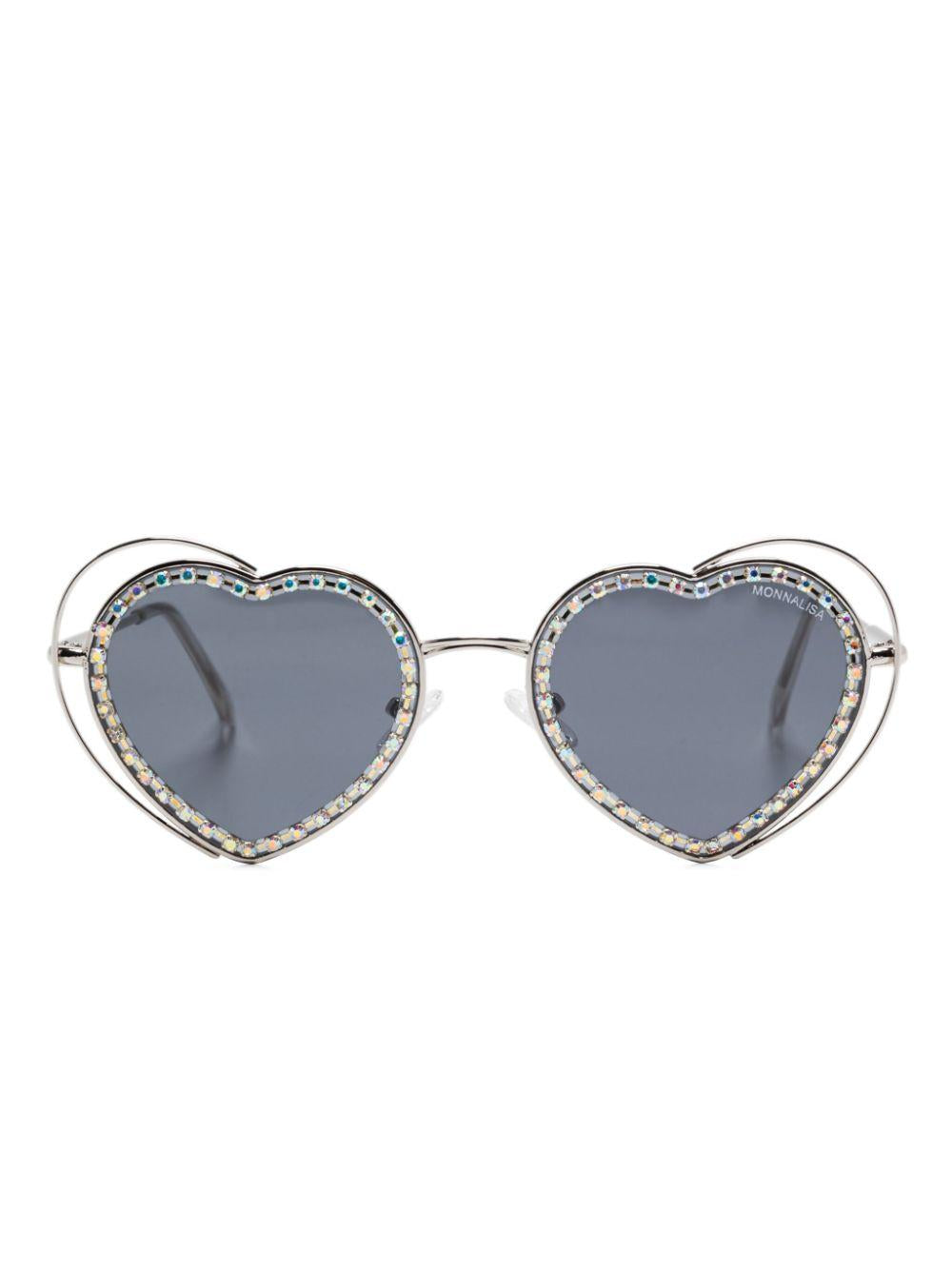 Occhiali cuore con strass