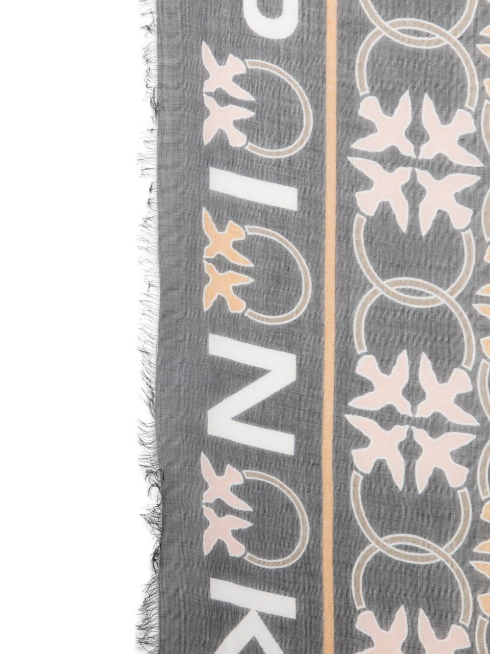 Foulard quadrato in modal con stampa grafica 106735A39P AZ5 PINKO 