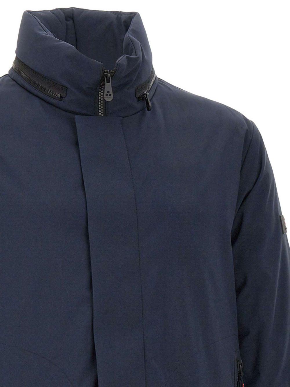 Camicia blu con cappuccio e doppia zip PEU556801192020 215 PEUTEREY 