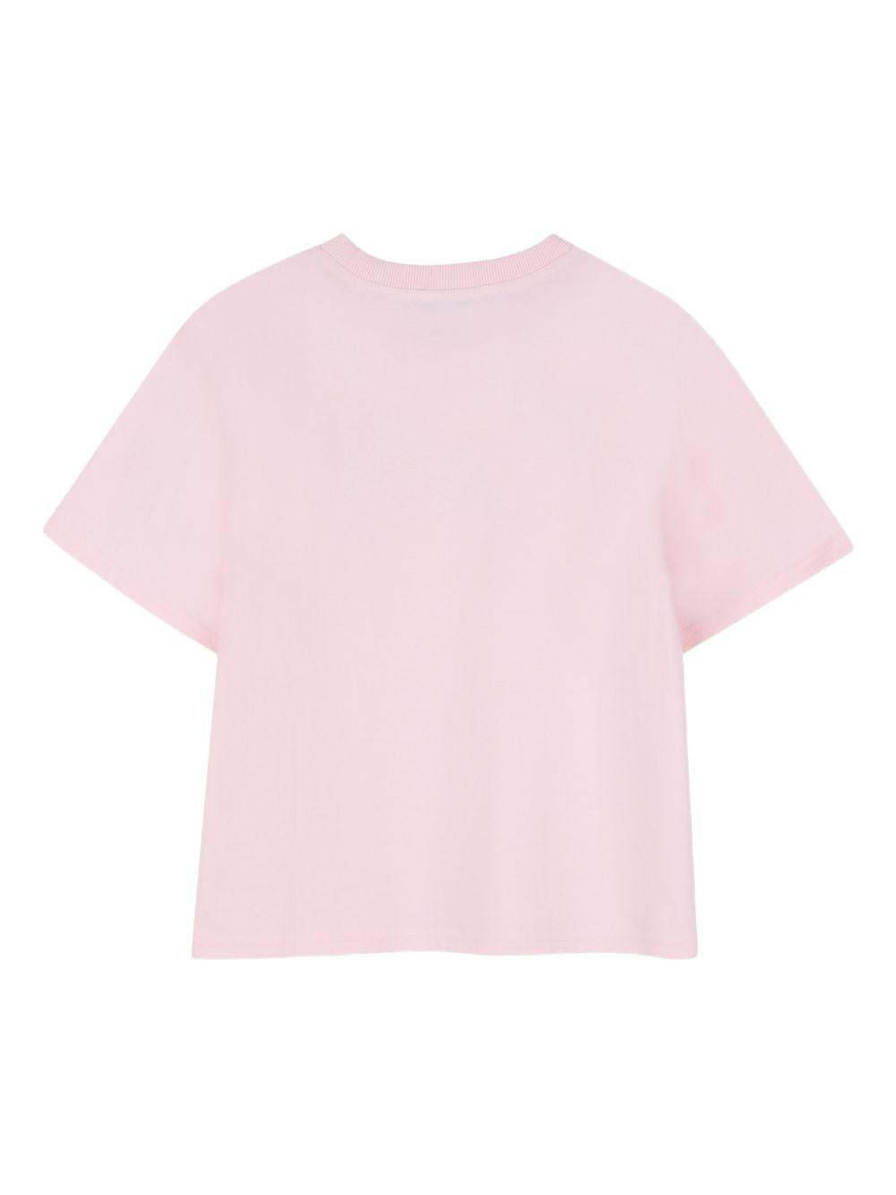 T-shirt in cotone con logo decorato W60746 475 MARC JACOBS KIDS 