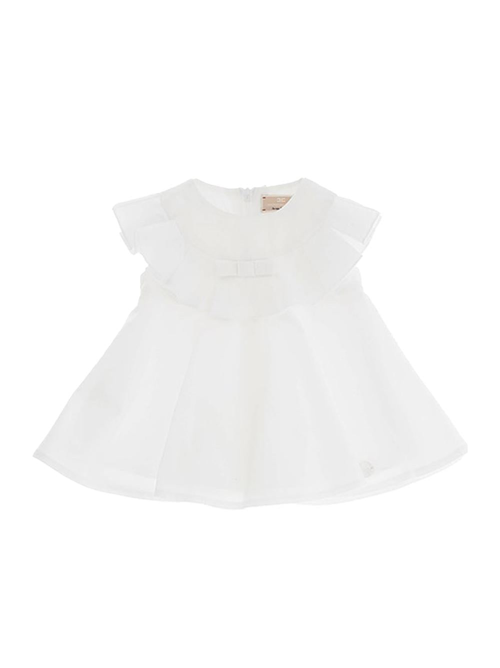 Abito panna neonata in tafftà con coulotte (2pz) ENAB0540TV033 0000 ELISABETTA FRANCHI KIDS 