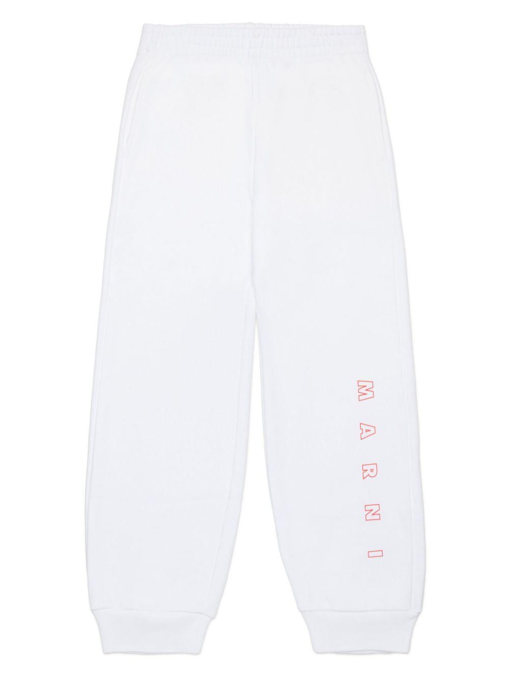 Pantalone bianco logo verticale