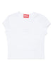 T-shirt bianca Oval-D tono su tono