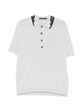 Polo in viscosa riciclata con motivo zigzag