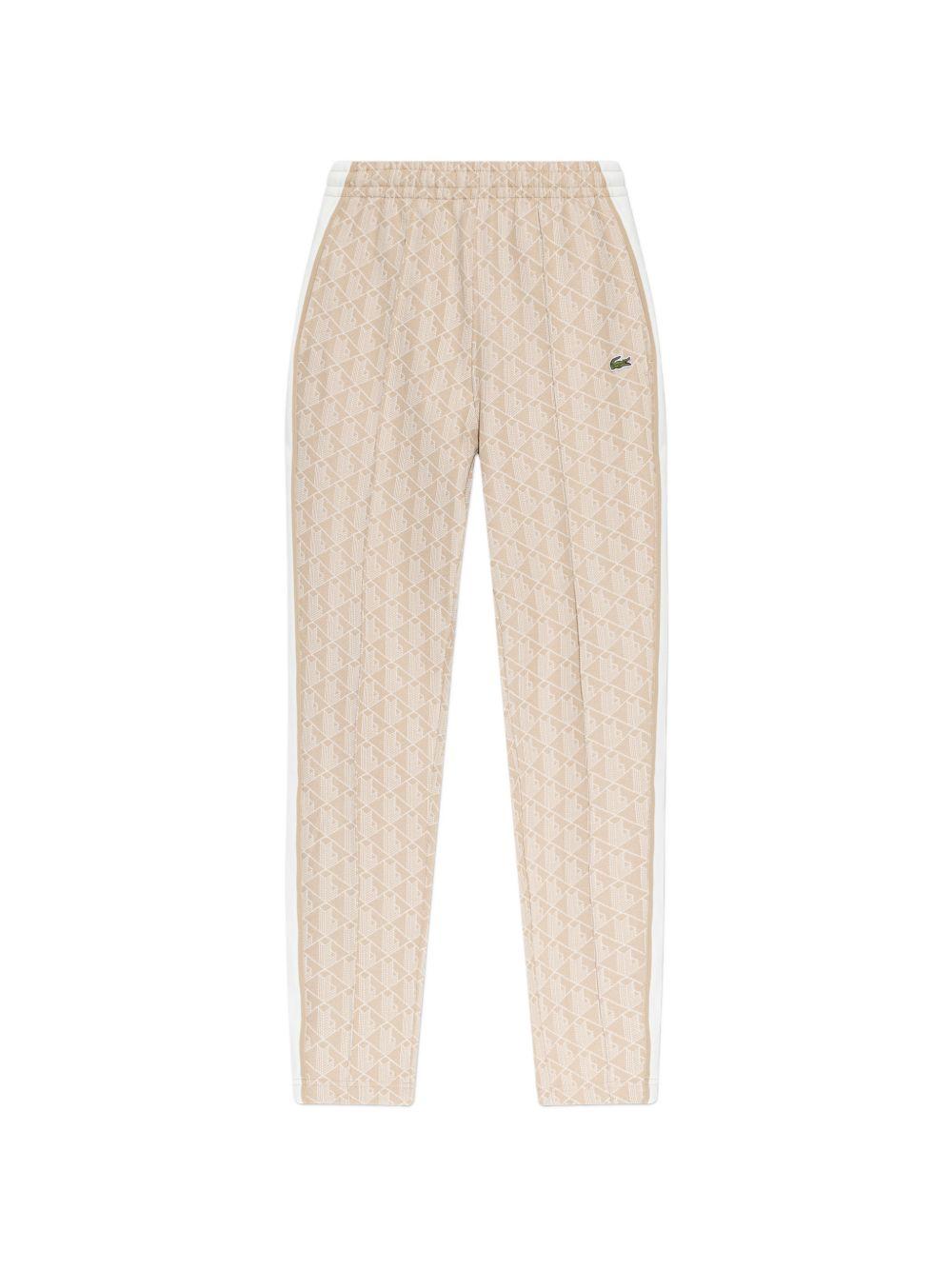 Pantaloni sportivi in poliestere e cotone con pattern a logo XH1440 8GI LACOSTE 