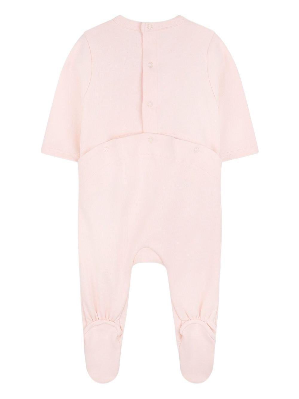 Set Neonato a Coste con Logo Ricamato C20774 45Q CHLOE KIDS 