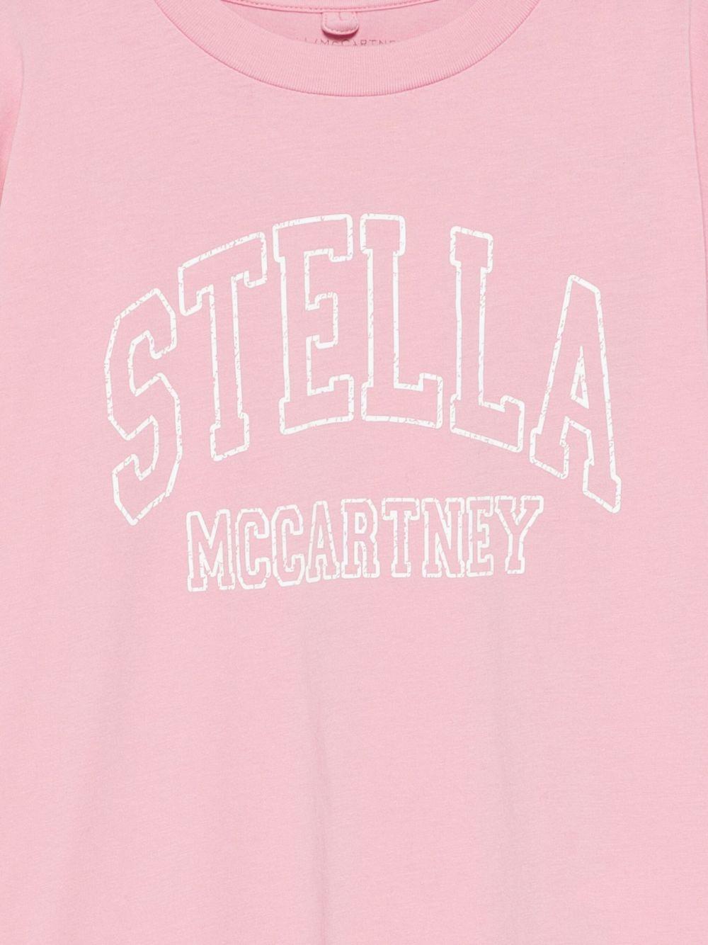 T-shirt Rosa a Maniche Corte con Logo TX8C31Z0434 51L STELLA MCCARTNEY KIDS 