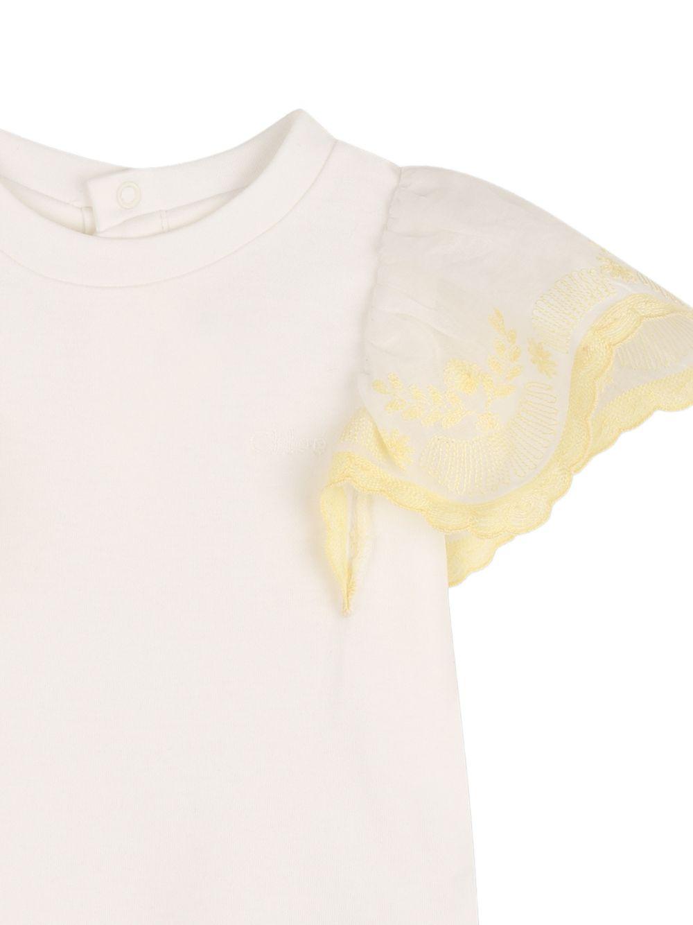 T-shirt con dettagli ricamati C21223 117 CHLOE KIDS 