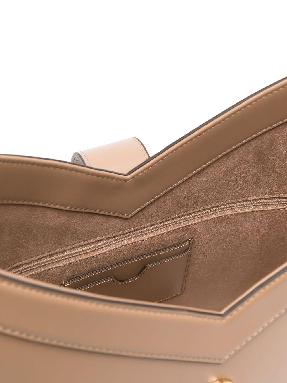 Borsa scollo a V cammello