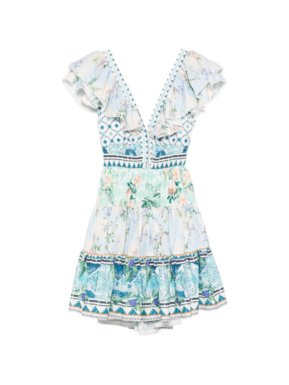 Abito mini in poliestere scollo a V P26A105 1000 PAPERLACE 