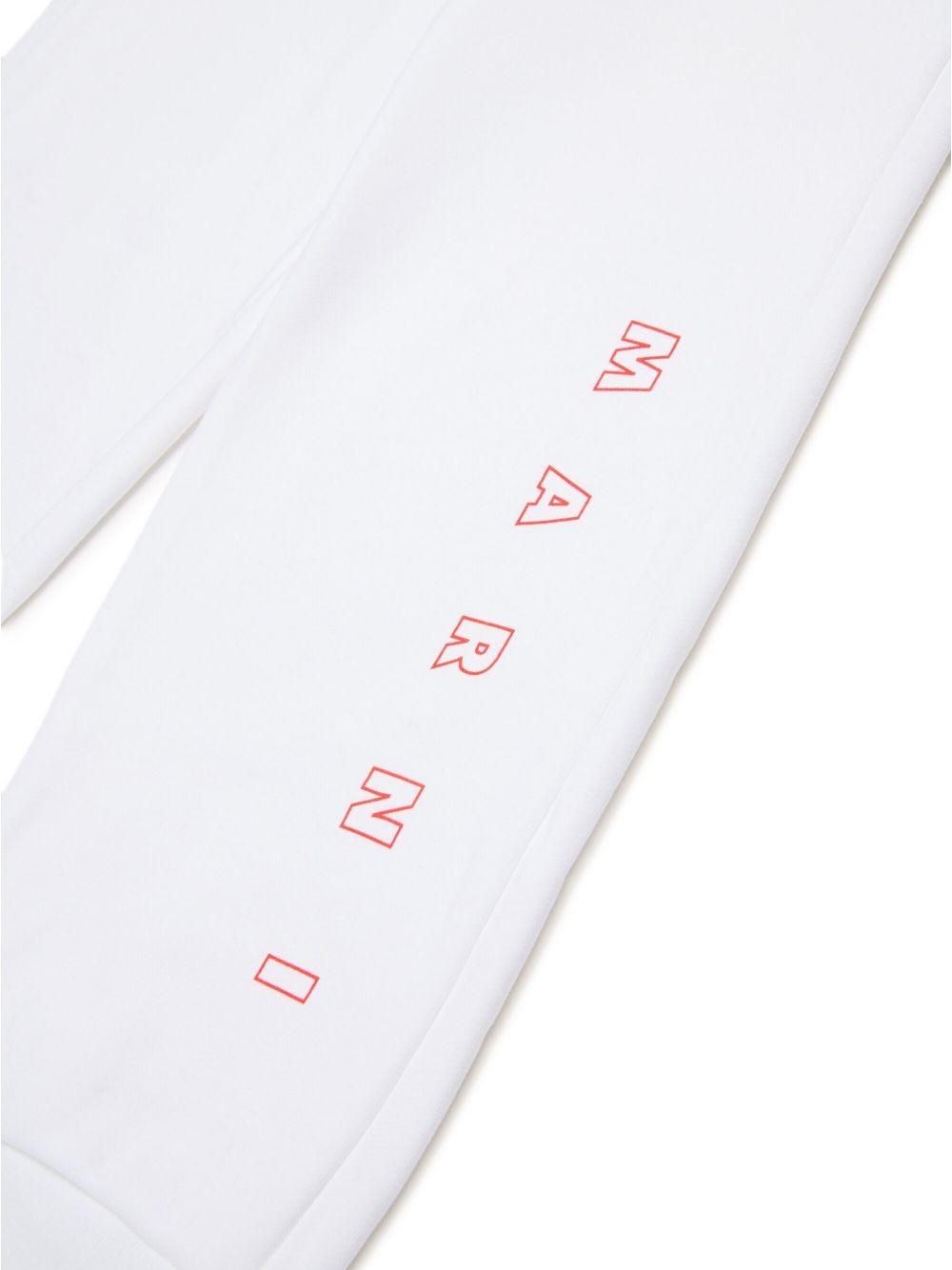 Pantalone bianco logo verticale
