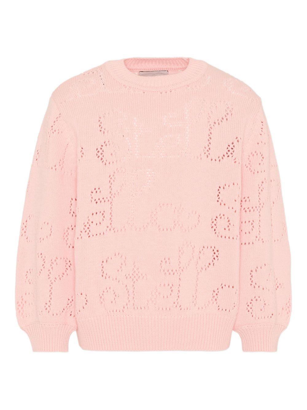 Maglia in cotone organico a trafori TY9A70Z1876 51R STELLA MCCARTNEY KIDS 