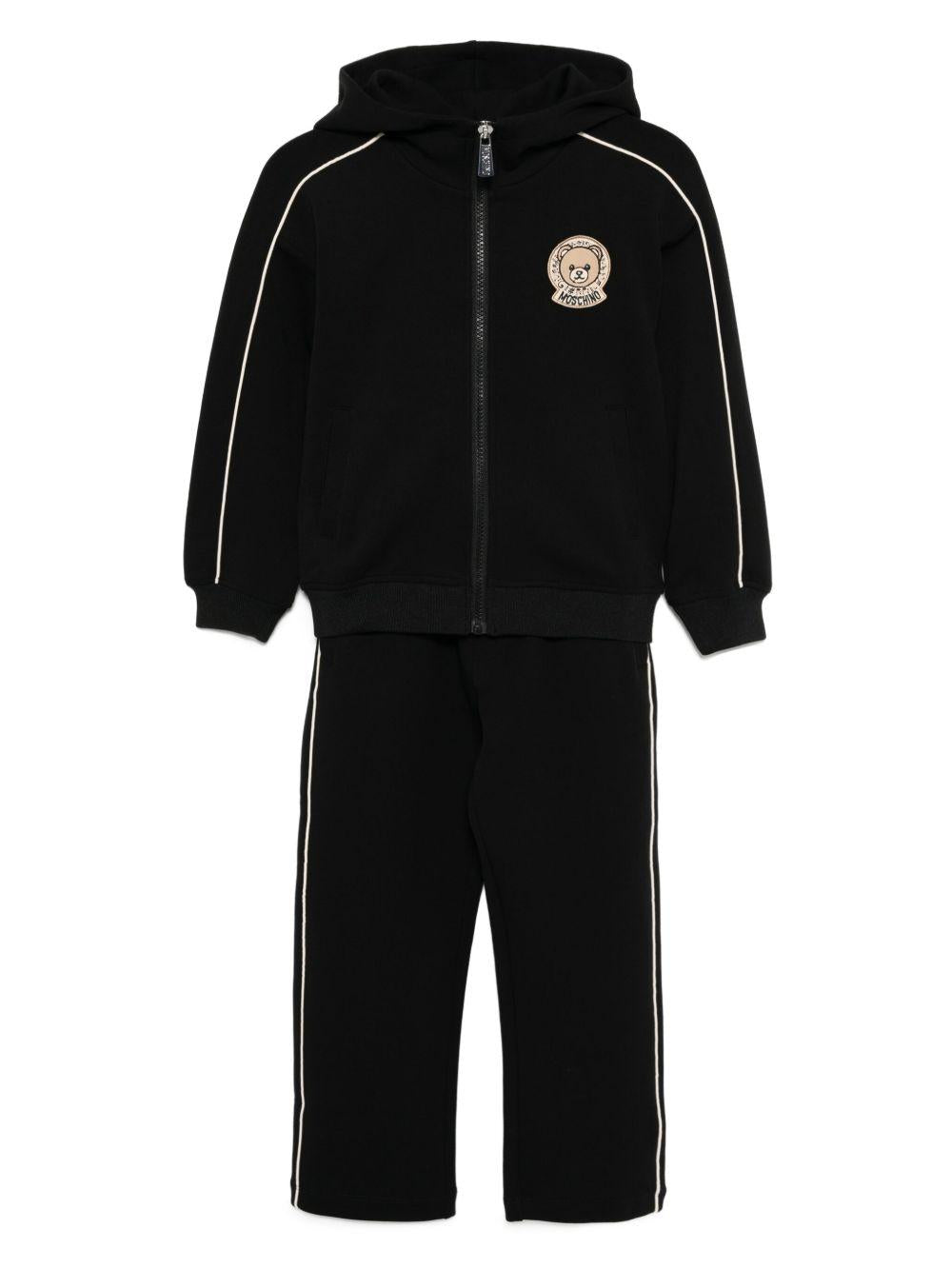 Tuta Sportiva con Zip e Cappuccio HUK049LDA58 60100 MOSCHINO KIDS 