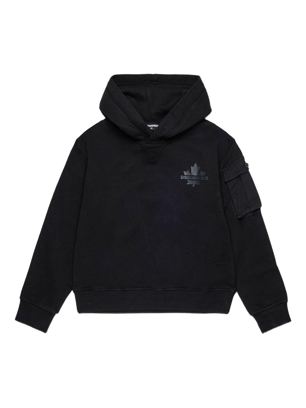 Felpa con Cappuccio e Logo sul Petto DQ2735D0AC6 DQ900 DSQUARED KIDS 